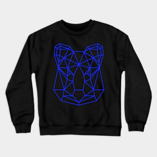 Dark Blue Geometric Quokka Line Art Crewneck Sweatshirt